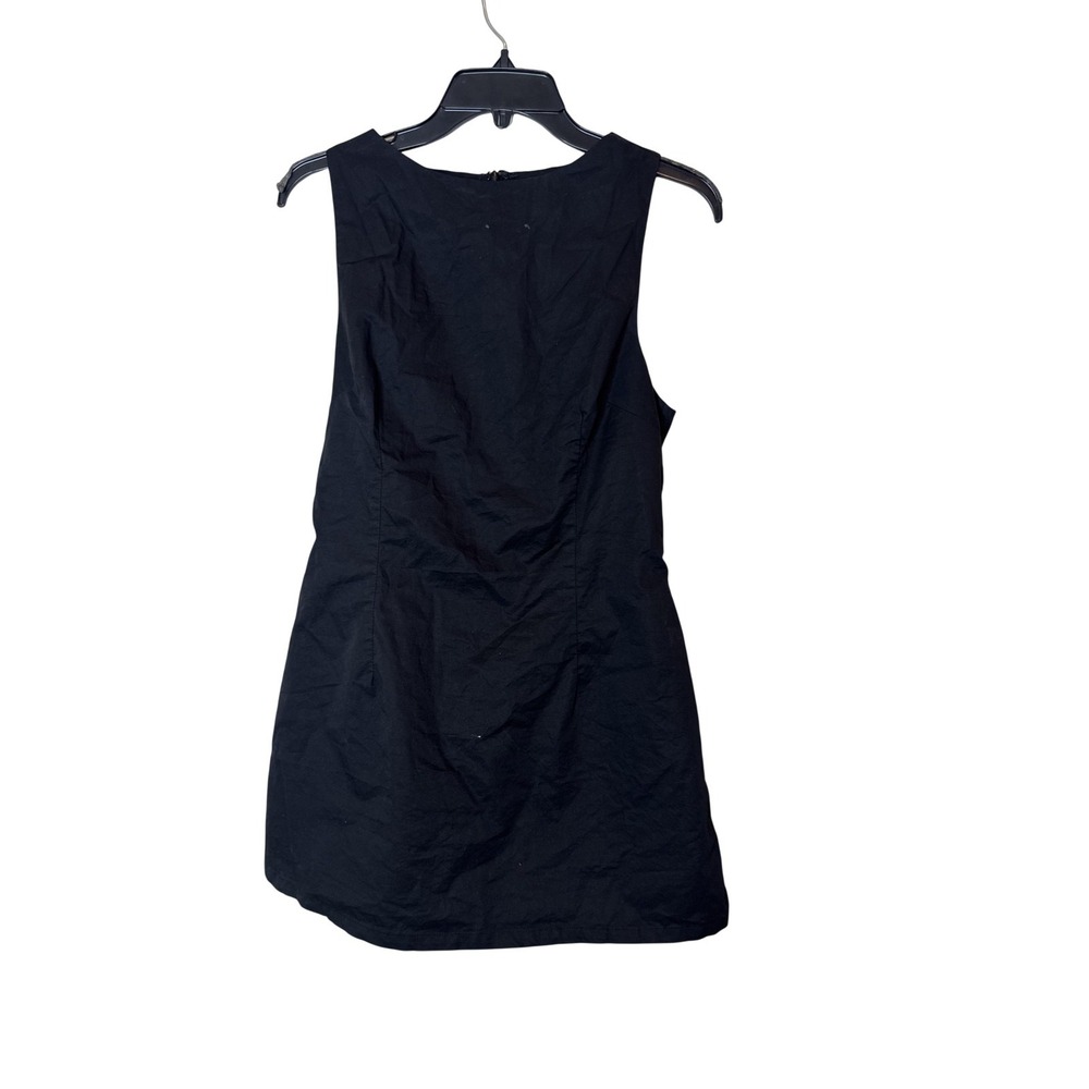 Princess Polly Romper Womens 8 Black‎ Organic Cotton Sleeveless Tie Waist Zip